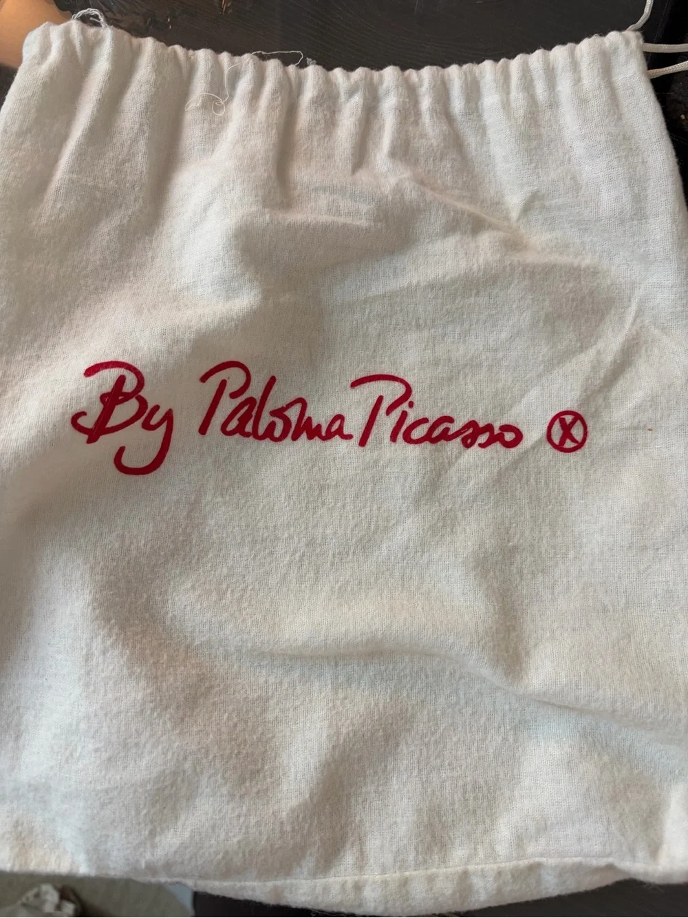 Paloma Picasso Black Crescent Shoulder Bag with Gold Accent
